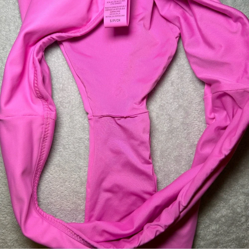 Skims Recycled Swim Mid Waist Swimsuit Bottoms in Pink Size Small